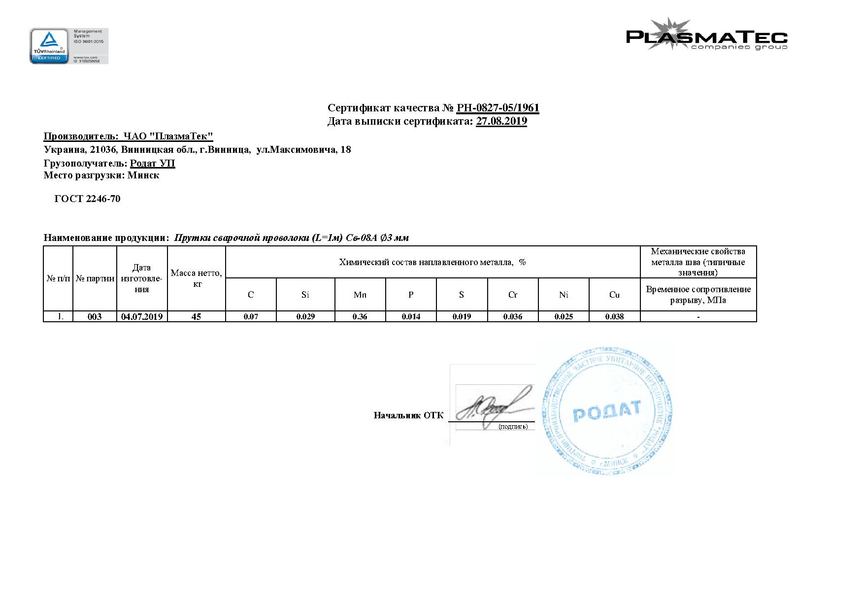 Проволока ацетиленовая СВ-08А (прутки)